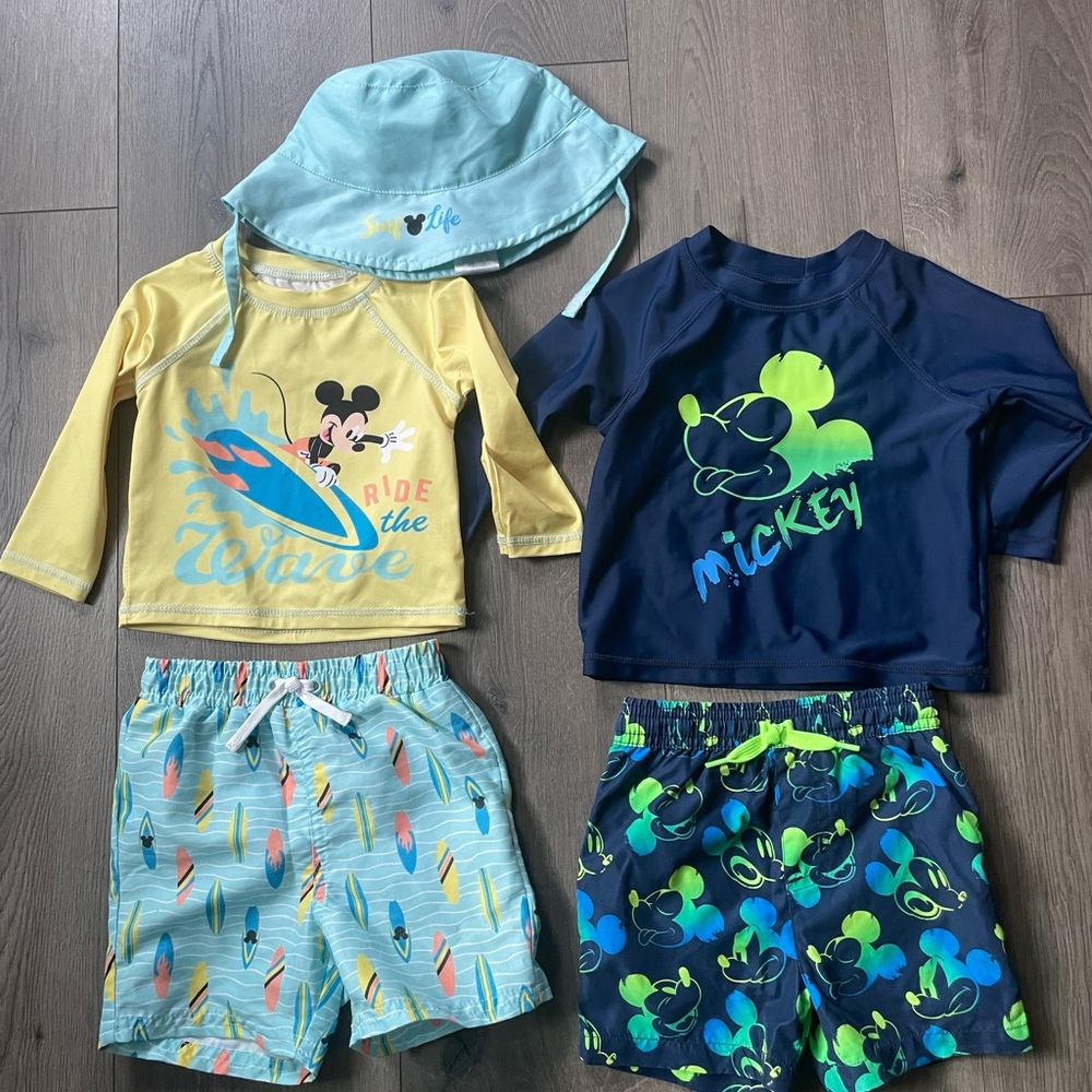 Disney Mickey Mouse Kids Swim Set - Blue and Yellow